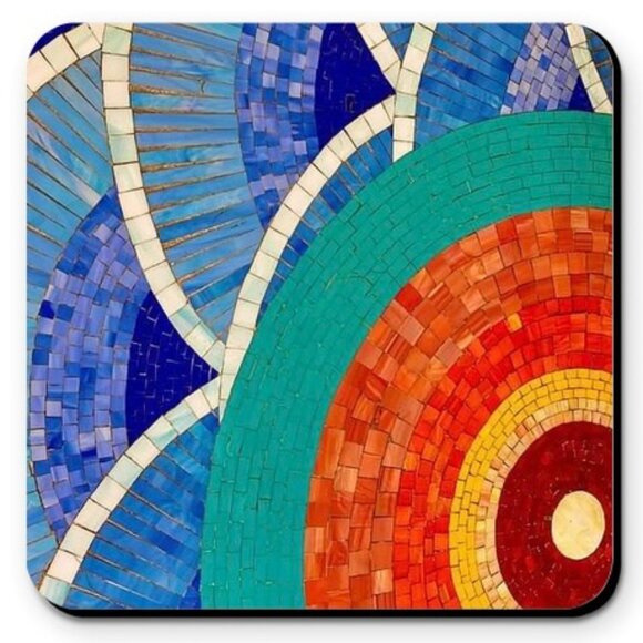 NWT Artisan Coaster Set - Colorful Mosaics (4) - Picture 5 of 5